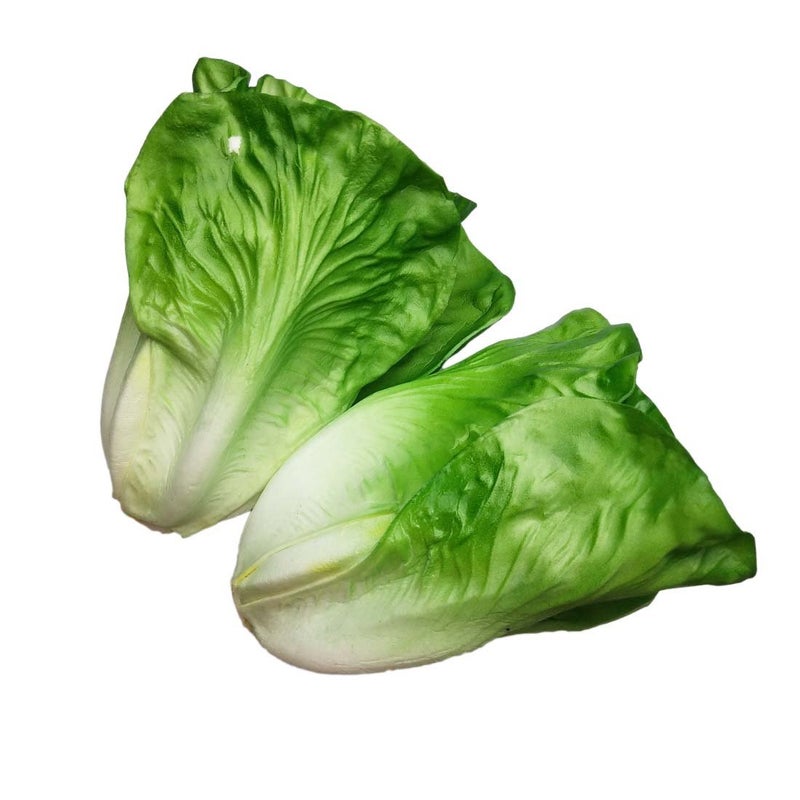 Lorigun Artificial Lettuce, Fake Vegetable, Artificial Vegetables for Decoration, Home Kitchen Decor, PU Vegetable 2 Pcs - Image 1